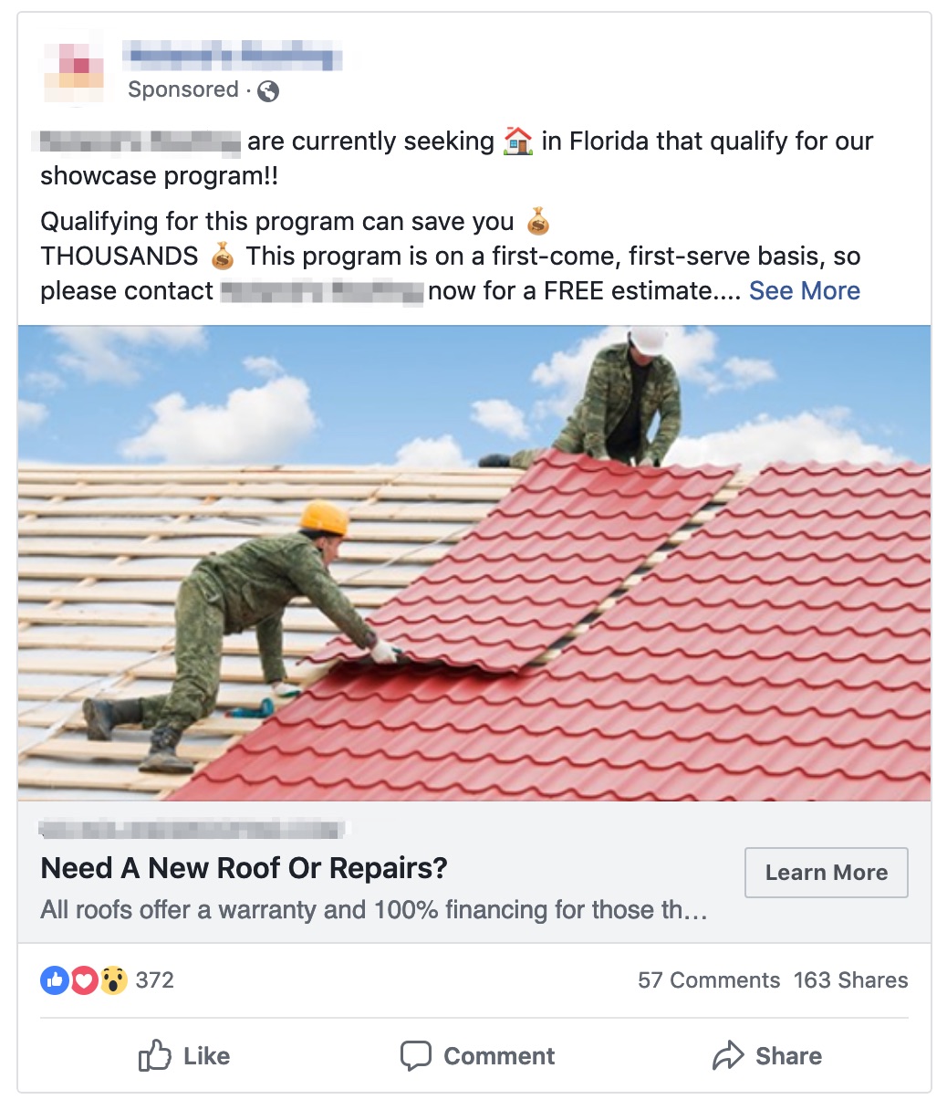 facebook for roofers