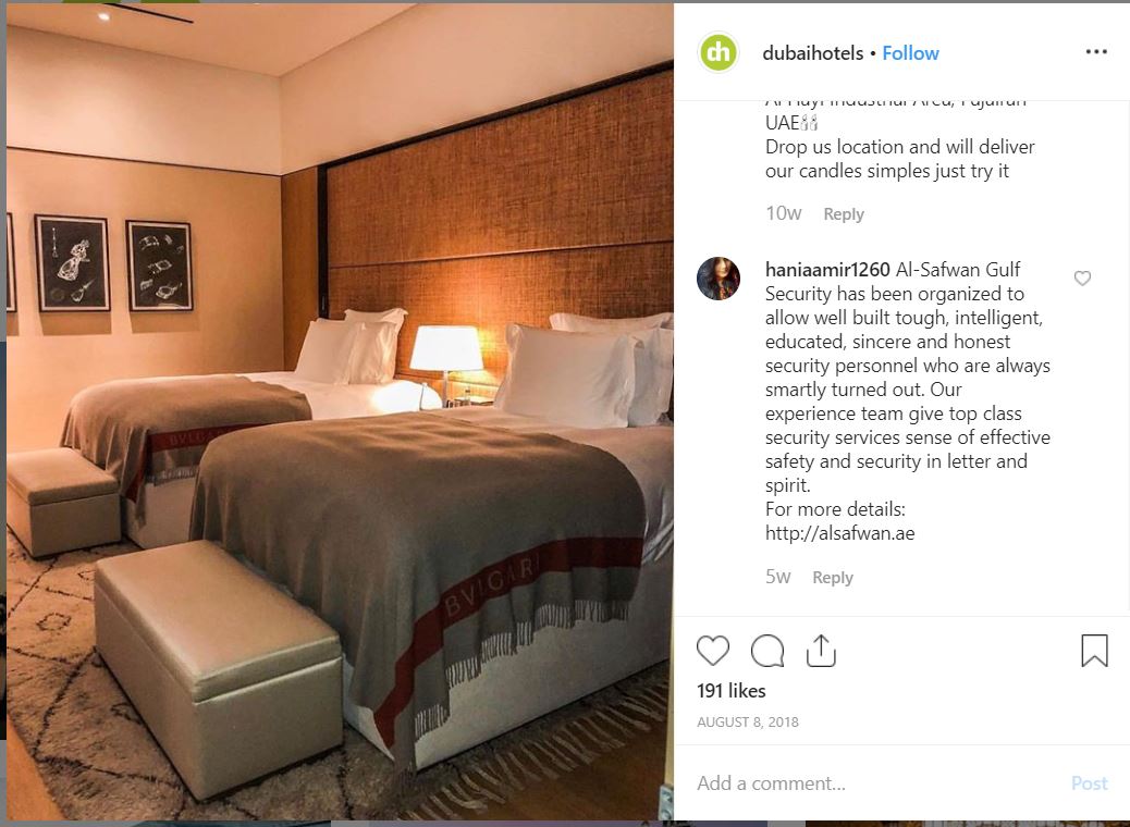 hotel seo instagram